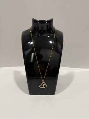 Delicate Gold Heart Double-Pendant Necklace